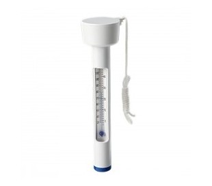 Thermomètre rond blanc flottant
