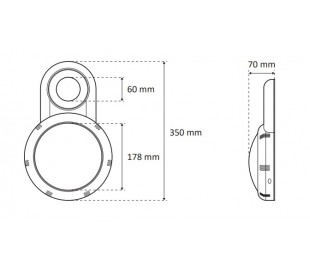 PROJECTEUR LED BLANCHE SUR BUSE - PISCINE HORS SOL