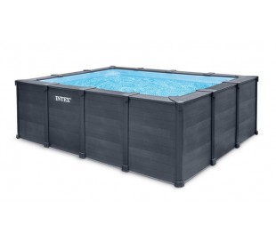 Piscine Graphite rectangulaire 4,00 x 3,00 x 1,24 m