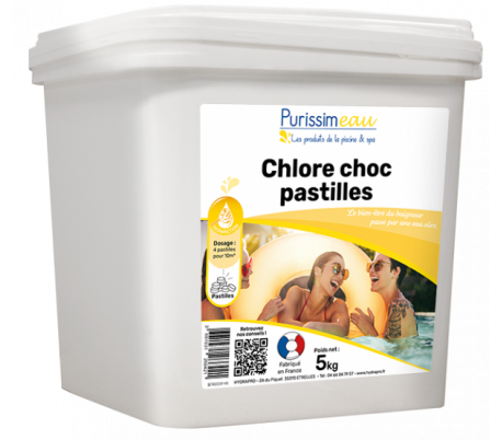 Seau de 5kg de chlore choc pour le traitement de votre piscine !