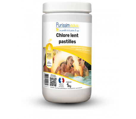 Chlore lent pastille 20g - 1kg Chlore lent pastille 20g - 1kg