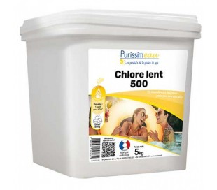 Chlore lent bloc 500g - 5kg
