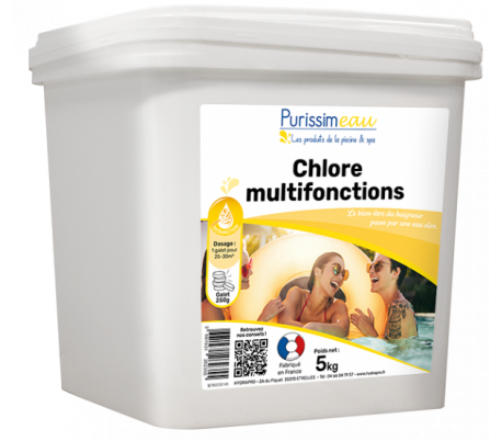 Chlore multifonction galet 250g - 5kg