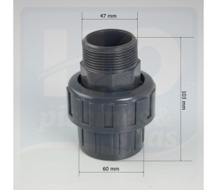 UNION FILETE 5X 1" 1/2 COLETRETTE COTE A COLLER