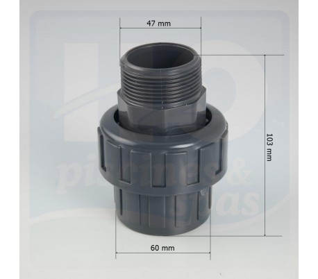 UNION FILETE 5X 1" 1/2 COLETRETTE COTE A COLLER