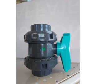 VANNE PVC POIGNEE VERTE D50